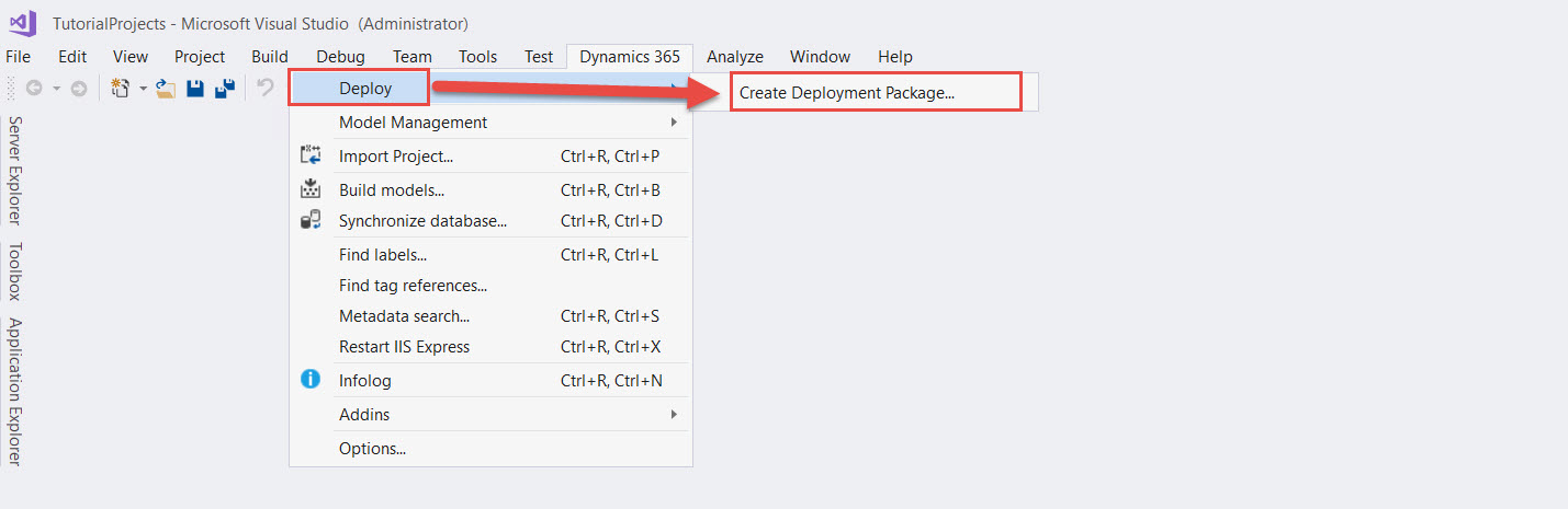 Create Deployment package in V....