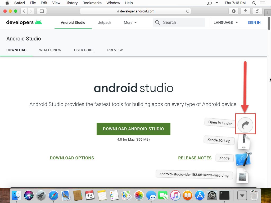 android studio sdk install location